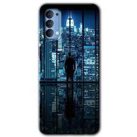 Oppo Reno 4 Şehir Manzarası Baskılı Uyumlu Silikon Kılıf
