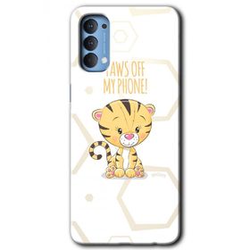 Oppo Reno 4 Sevimli Kedi 1 Baskılı Uyumlu Silikon Kılıf