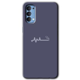 Oppo Reno 4 Sigara Zararlıdır Baskılı Uyumlu Silikon Kılıf