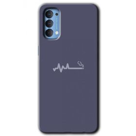 Oppo Reno 4 Sigara Zararlıdır Baskılı Uyumlu Silikon Kılıf