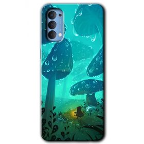 Oppo Reno 4 Silhoutte Dropss Baskılı Uyumlu Silikon Kılıf