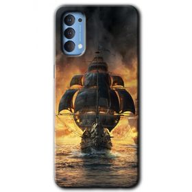 Oppo Reno 4 Siyah İnci Baskılı Uyumlu Silikon Kılıf