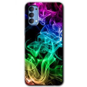 Oppo Reno 4 Smoke Colorful Baskılı Uyumlu Silikon Kılıf