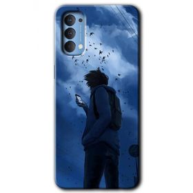 Oppo Reno 4 Sonbahar Yalnızlığı Baskılı Uyumlu Silikon Kılıf