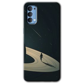 Oppo Reno 4 Space Planet Baskılı Uyumlu Silikon Kılıf