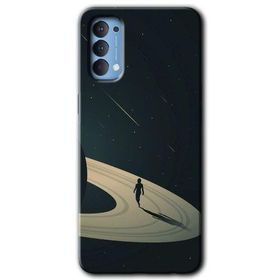 Oppo Reno 4 Space Planet Baskılı Uyumlu Silikon Kılıf