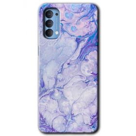 Oppo Reno 4 Spots Lilac Baskılı Uyumlu Silikon Kılıf