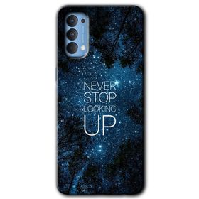 Oppo Reno 4 Stars Wallpaper Baskılı Uyumlu Silikon Kılıf
