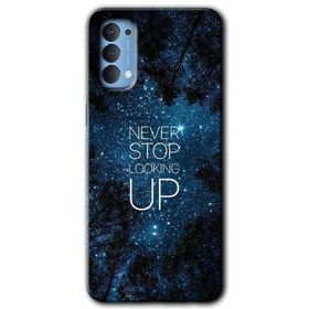 Oppo Reno 4 Stars Wallpaper Baskılı Uyumlu Silikon Kılıf