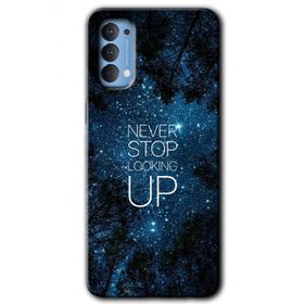 Oppo Reno 4 Stars Wallpaper Baskılı Uyumlu Silikon Kılıf
