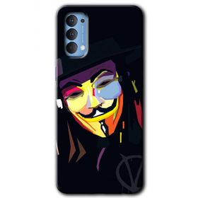 Oppo Reno 4 Uyumlu Vendetta Baskılı Silikon Kılıf