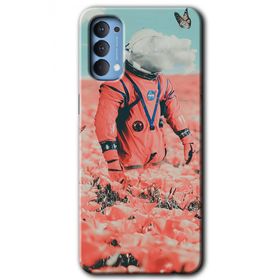 Oppo Reno 4 Uzay Bahçesi Baskılı Uyumlu Silikon Kılıf