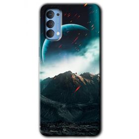 Oppo Reno 4 Uzay Gökyüzü Baskılı Uyumlu Silikon Kılıf