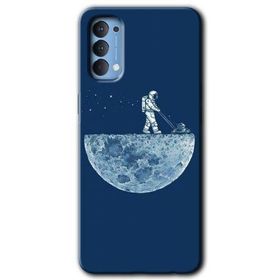 Oppo Reno 4 Uzay İşçisi Baskılı Uyumlu Silikon Kılıf