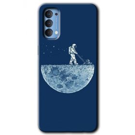 Oppo Reno 4 Uzay İşçisi Baskılı Uyumlu Silikon Kılıf