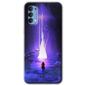 Oppo Reno 4 Wanderer Silhouette Baskılı Uyumlu Silikon Kılıf
