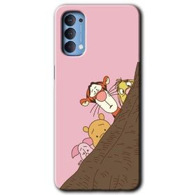 Oppo Reno 4 Winnie the Pooh Baskılı Uyumlu Silikon Kılıf