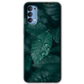 Oppo Reno 4 Yağmurlu Yaprak Baskılı Uyumlu Silikon Kılıf