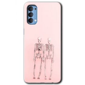 Oppo Reno 4 Yaşayan Çift Baskılı Uyumlu Silikon Kılıf