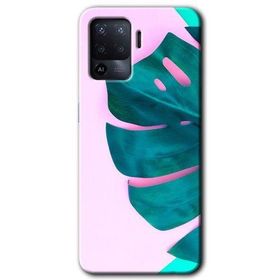 Oppo Reno 5 Lite 3D Yaprak Baskılı Uyumlu Silikon Kılıf