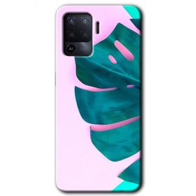Oppo Reno 5 Lite 3D Yaprak Baskılı Uyumlu Silikon Kılıf