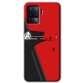 Oppo Reno 5 Lite Avengers Tower Baskılı Uyumlu Silikon Kılıf