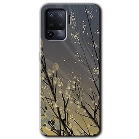 Oppo Reno 5 Lite Branches Flowers Baskılı Uyumlu Silikon Kılıf
