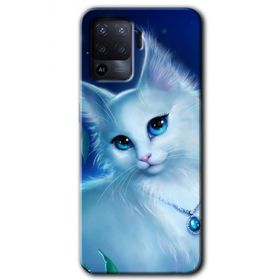 Oppo Reno 5 Lite Cat Glance Baskılı Uyumlu Silikon Kılıf