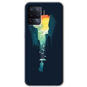 Oppo Reno 5 Lite City Bird Sky Baskılı Uyumlu Silikon Kılıf