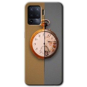 Oppo Reno 5 Lite Clocks Artwork Baskılı Uyumlu Silikon Kılıf