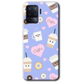 Oppo Reno 5 Lite Coffee Cake Baskılı Uyumlu Silikon Kılıf