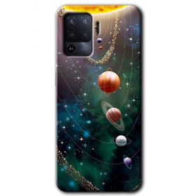 Oppo Reno 5 Lite Cosmos Baskılı Uyumlu Silikon Kılıf