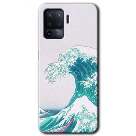 Oppo Reno 5 Lite Dalga Baskılı Uyumlu Silikon Kılıf