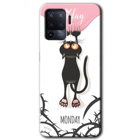 Oppo Reno 5 Lite Dark Sunday Baskılı Uyumlu Silikon Kılıf
