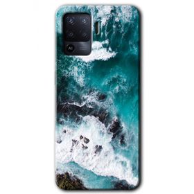 Oppo Reno 5 Lite Deniz Kıyısı Baskılı Uyumlu Silikon Kılıf