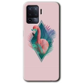 Oppo Reno 5 Lite Flamingo Baskılı Uyumlu Silikon Kılıf