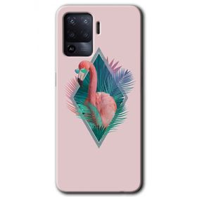 Oppo Reno 5 Lite Flamingo Baskılı Uyumlu Silikon Kılıf