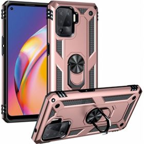 Oppo Reno 5 Lite Gold Kılıf Zırhlı Standlı Mıknatıslı Tank Kapak
