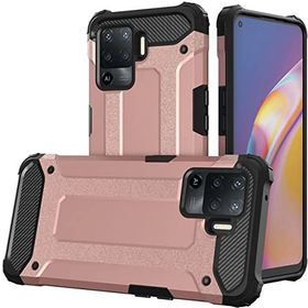 Oppo Reno 5 Lite Gold Kılıf Zırhlı Standlı Mıknatıslı Tank Kapak