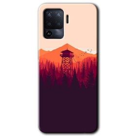 Oppo Reno 5 Lite Gözlem Kulesi Baskılı Uyumlu Silikon Kılıf