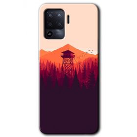 Oppo Reno 5 Lite Gözlem Kulesi Baskılı Uyumlu Silikon Kılıf