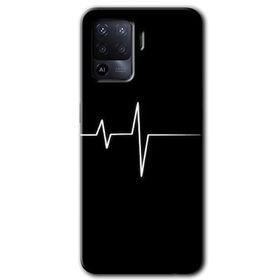 Oppo Reno 5 Lite Heart Rytm Baskılı Uyumlu Silikon Kılıf