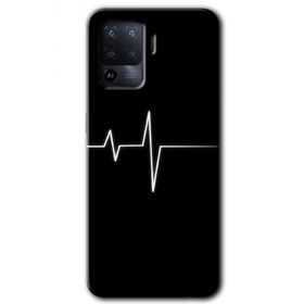 Oppo Reno 5 Lite Heart Rytm Baskılı Uyumlu Silikon Kılıf