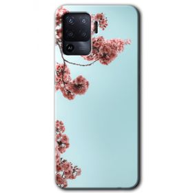 Oppo Reno 5 Lite Japon Çiçeği Baskılı Uyumlu Silikon Kılıf