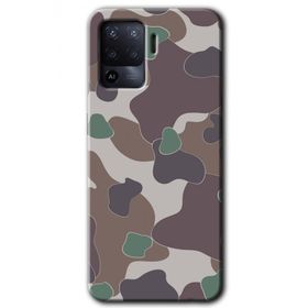 Oppo Reno 5 Lite Kamuflaj 11 Baskılı Uyumlu Silikon Kılıf