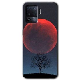 Oppo Reno 5 Lite Kanlı Ay Baskılı Uyumlu Silikon Kılıf