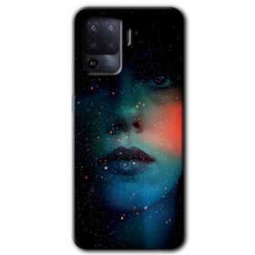 Oppo Reno 5 Lite Karanlık Kadın Baskılı Uyumlu Silikon Kılıf