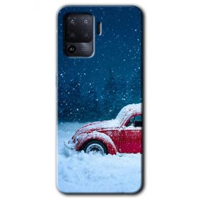 Oppo Reno 5 Lite Karlı Vosvos Baskılı Uyumlu Silikon Kılıf