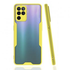 Oppo Reno 5 Lite Platin Silikon Sarı Kılıf