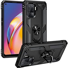 Oppo Reno 5 Lite Siyah Kılıf Zırhlı Standlı Mıknatıslı Tank Kapak